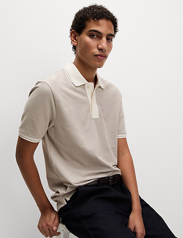 Cotton Rich Textured Polo Shirt