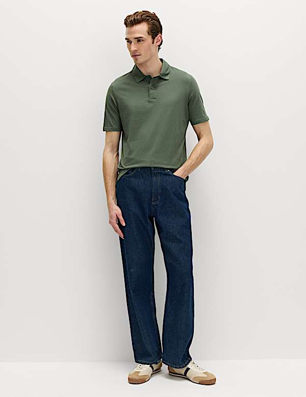 Pure Cotton Jersey Polo Shirt - GR