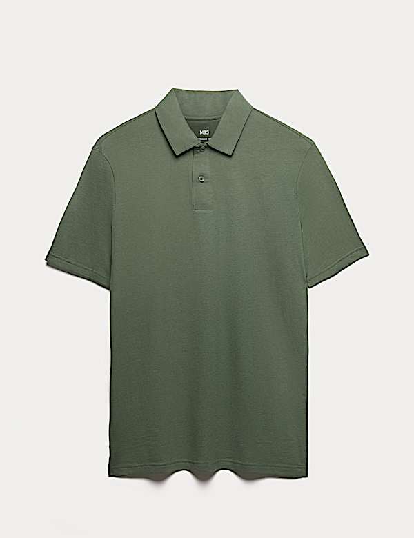 Pure Cotton Jersey Polo Shirt - GR