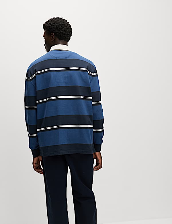 Pure Cotton Striped Rugby Shirt