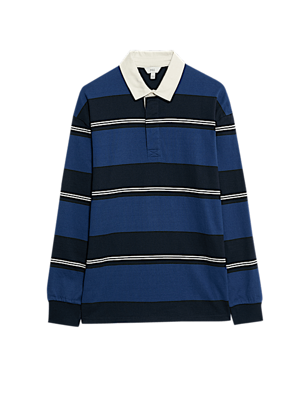 Pure Cotton Striped Rugby Shirt