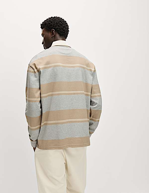 Pure Cotton Striped Rugby Shirt
