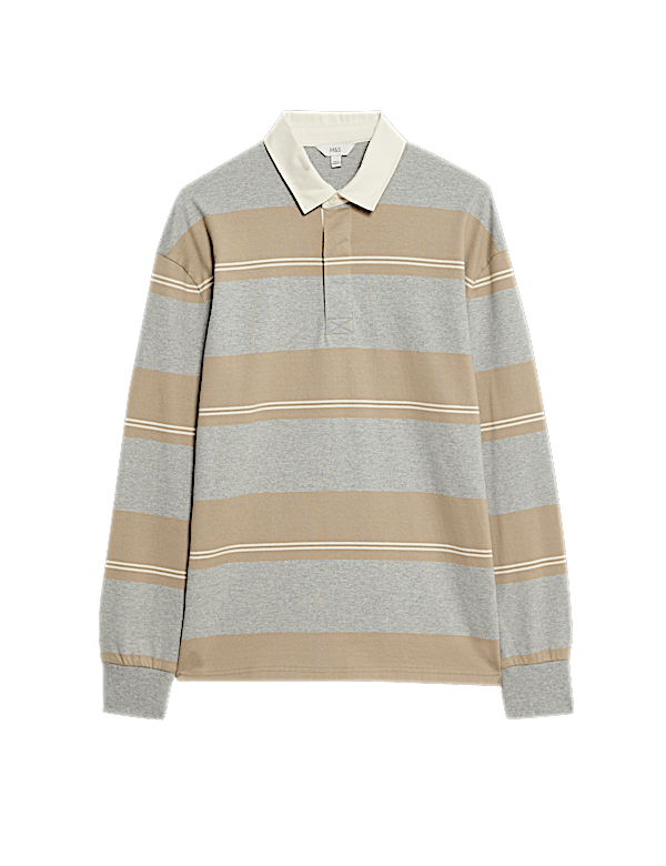 Pure Cotton Striped Rugby Shirt