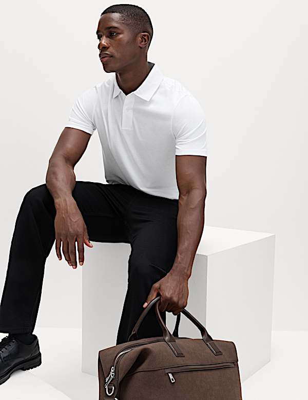 2 Pack Regular Fit Pure Cotton Polo Shirts - MV