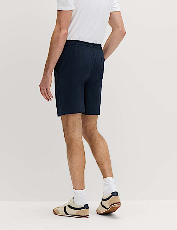 Katoenrijke korte broek met elastische tailleband - BE