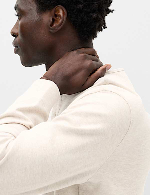 Cotton Rich Cosy Long Sleeve Henley Shirt - JO