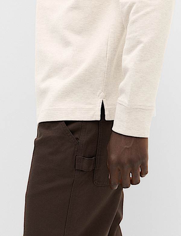 Cotton Rich Cosy Long Sleeve Henley Shirt - JO