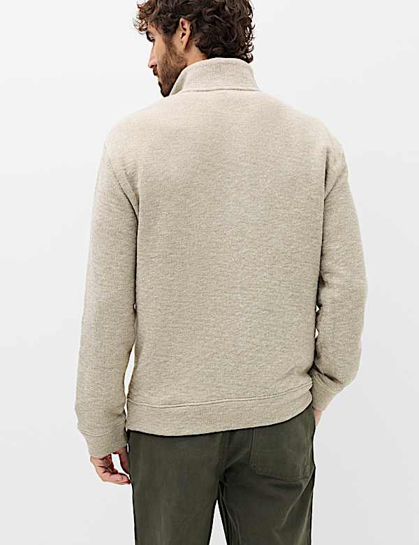 Pure Cotton Funnel Neck Overshirt - GR