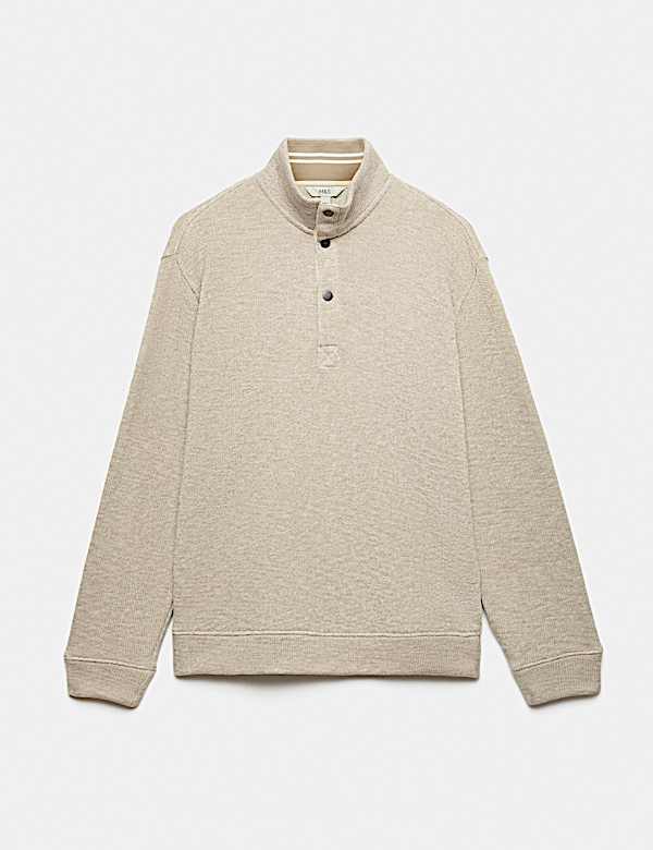 Pure Cotton Funnel Neck Overshirt - GR