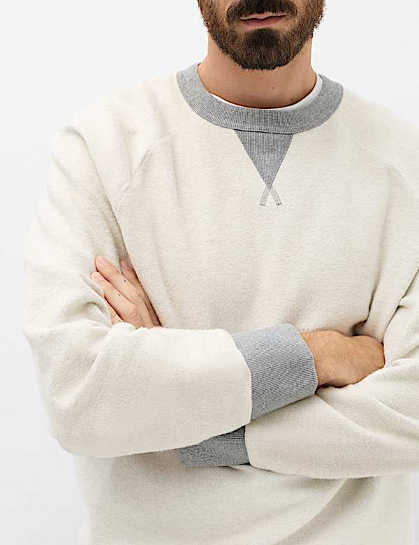 Cotton Rich Crew Neck Sweatshirt - US