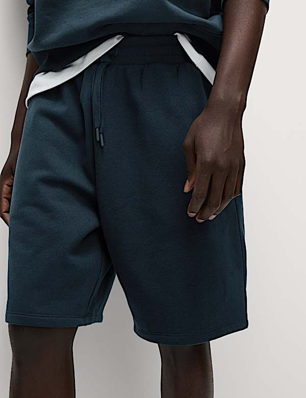 Elasticated Waist Cotton Rich Oversized Shorts - BN