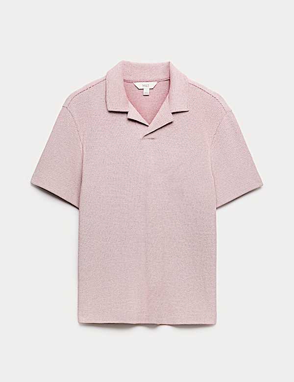 Relaxed Fit Pure Cotton Pique Polo Shirt - AL