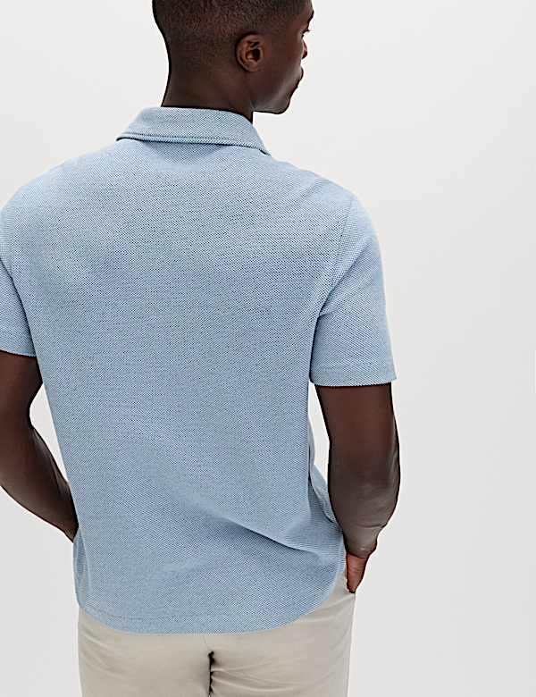 Relaxed Fit Pure Cotton Pique Polo Shirt - IL
