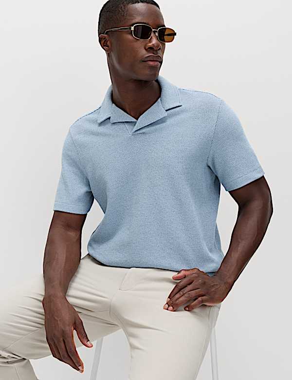 Relaxed Fit Pure Cotton Pique Polo Shirt - IL
