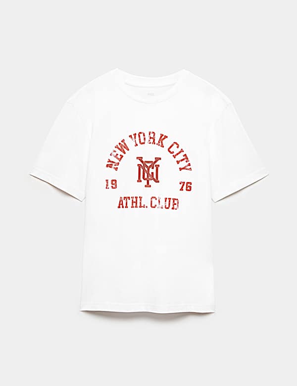 Pure Cotton Graphic Short Sleeve T-Shirt - RS