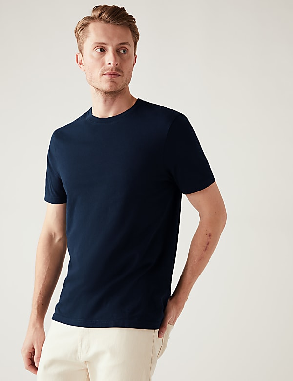 Pure Cotton Crew Neck T-Shirt