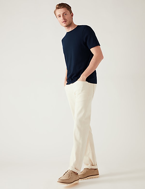 Pure Cotton Crew Neck T-Shirt