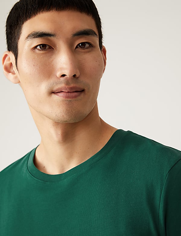 Pure Cotton Crew Neck T-Shirt