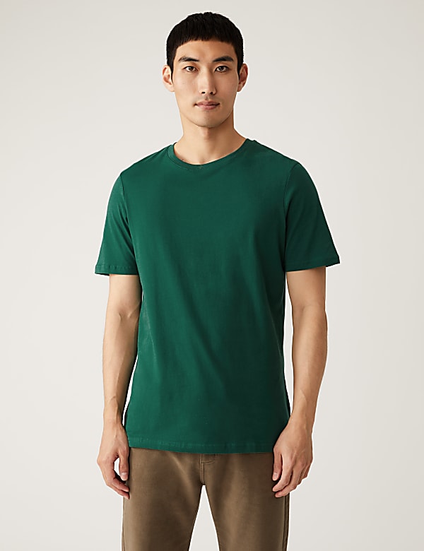 Pure Cotton Crew Neck T-Shirt