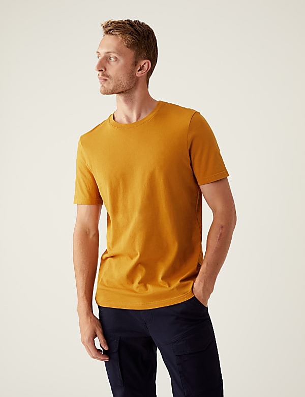 Pure Cotton Crew Neck T-Shirt