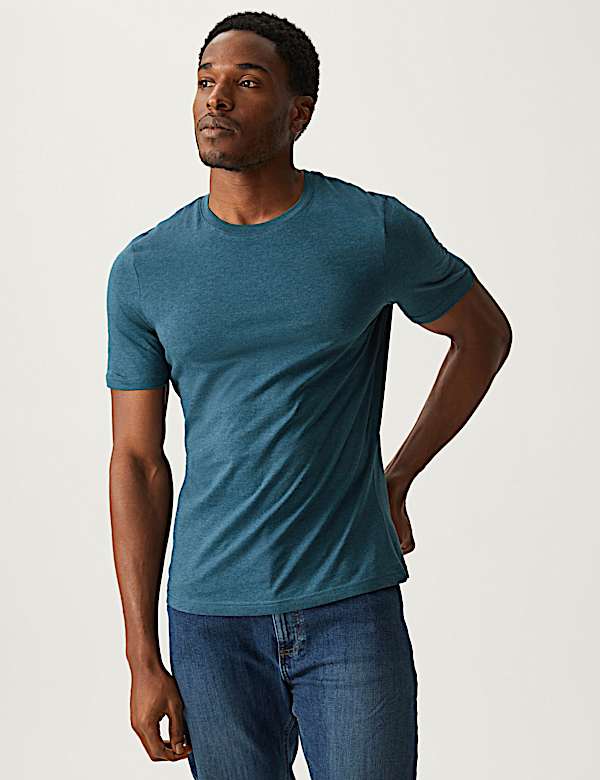 Pure Cotton Crew Neck T-Shirt