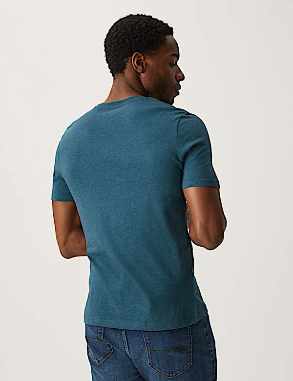 Pure Cotton Crew Neck T-Shirt