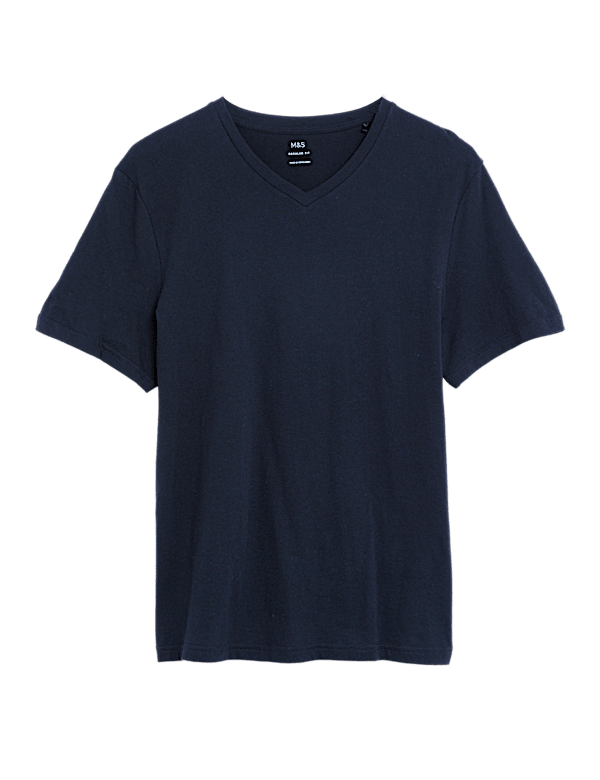 Pure Cotton V-Neck T-Shirt