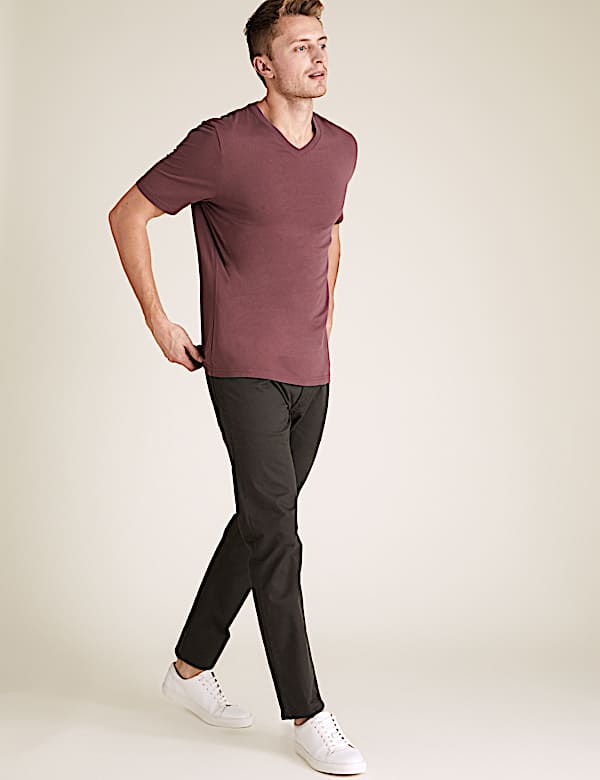 Pure Cotton V-Neck T-Shirt