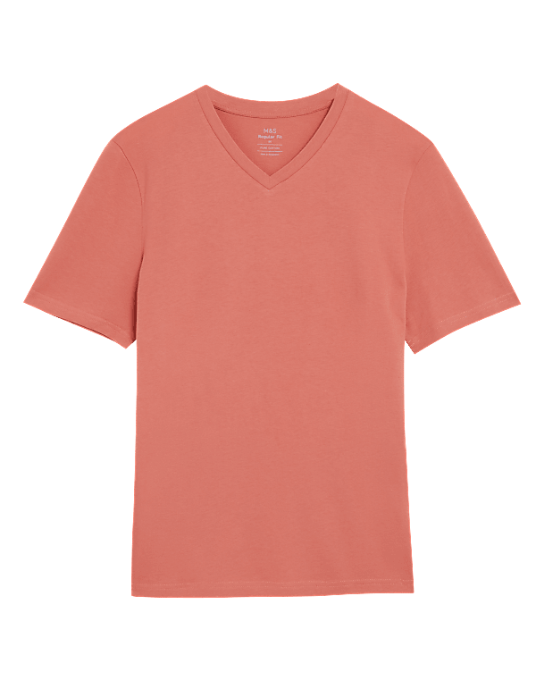 Pure Cotton V-Neck T-Shirt