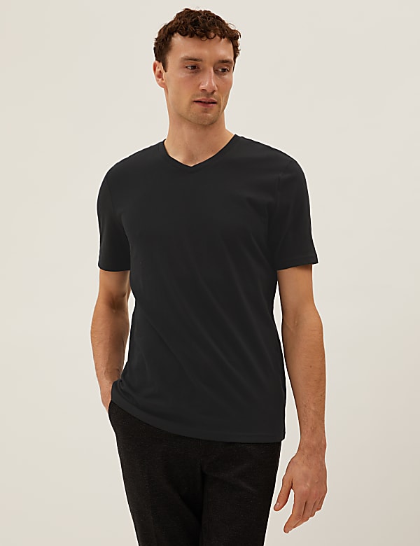 Pure Cotton V-Neck T-Shirt