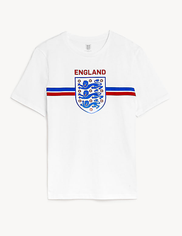Tričko z&nbsp;čisté bavlny s&nbsp;kulatým výstřihem a&nbsp;nápisem „England“ - CZ