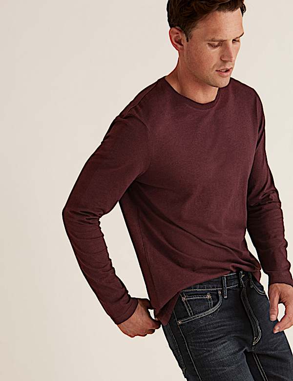Pure Cotton Long Sleeve T-Shirt