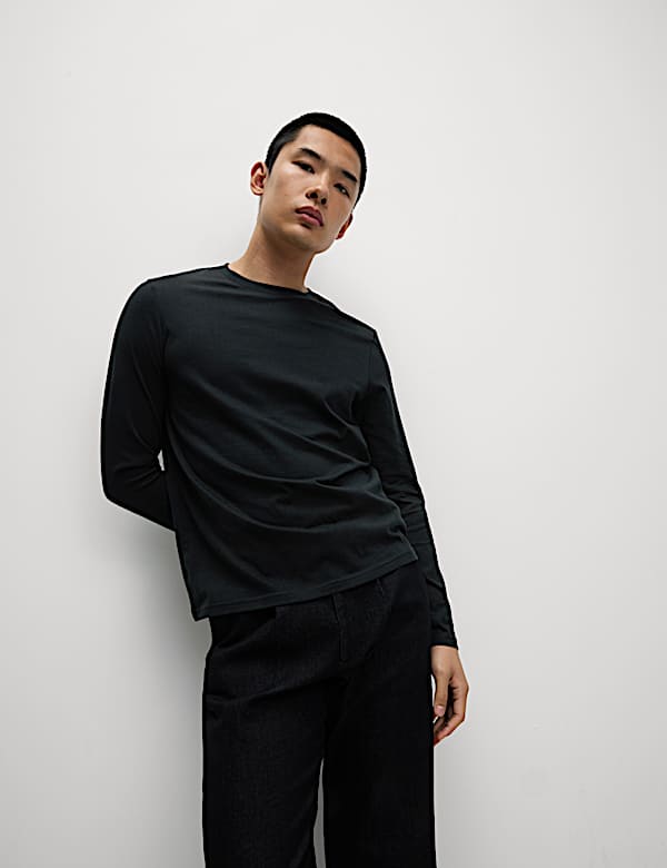 Pure Cotton Long Sleeve T-Shirt