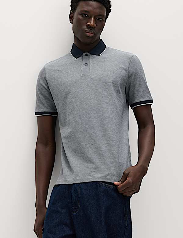 Ultimate Tipped Pique Polo Shirt - CZ