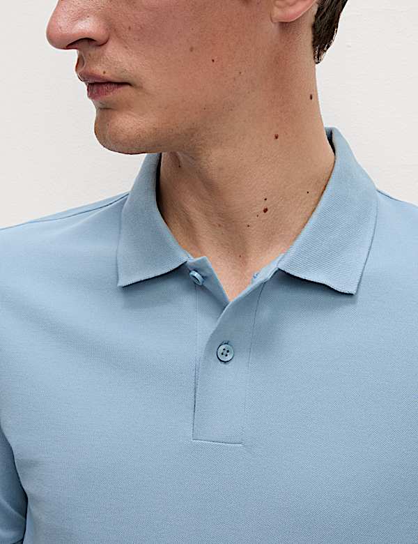Slim Fit Cotton Rich Pique Polo Shirt - US