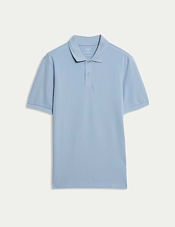 Slim Fit Cotton Rich Pique Polo Shirt - US