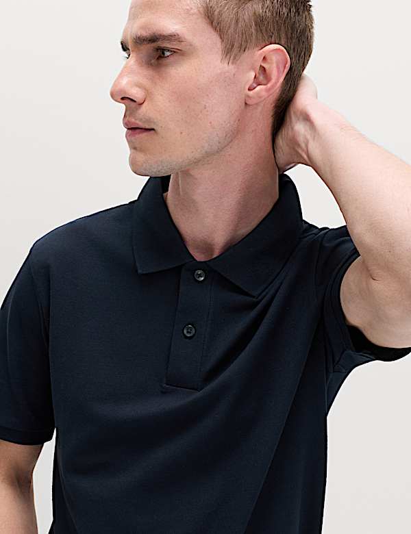 Slim Fit Cotton Rich Pique Polo Shirt - US