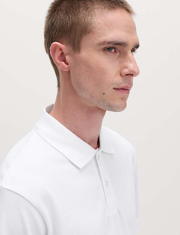 Slim Fit Cotton Rich Pique Polo Shirt - US