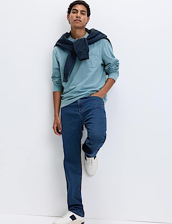 Pure Cotton Crew Neck T-Shirt - LU