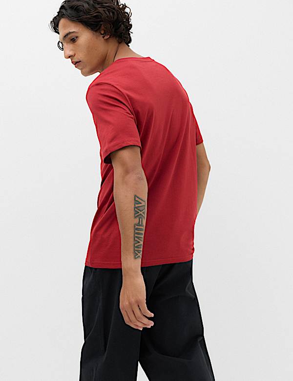 Pure Cotton Regular Fit Crew Neck T-Shirt
