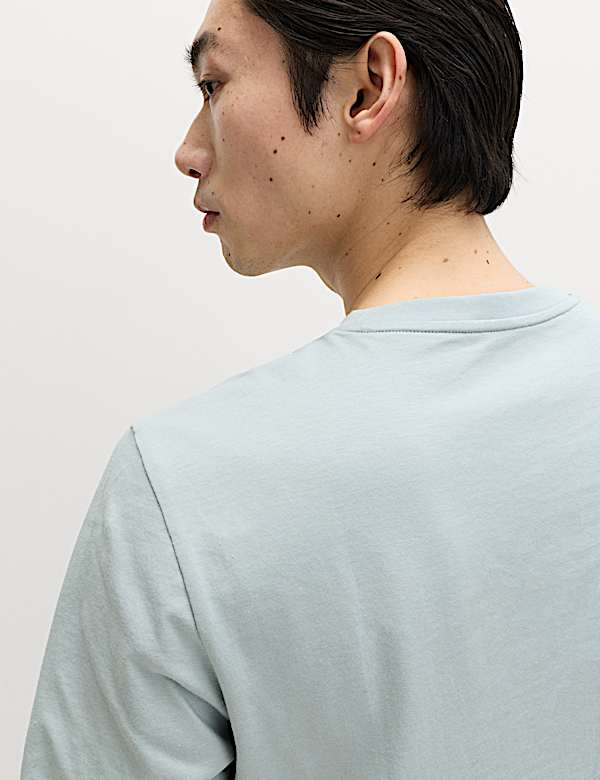 Pure Cotton Regular Fit Crew Neck T-Shirt