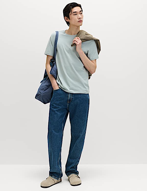 Pure Cotton Regular Fit Crew Neck T-Shirt