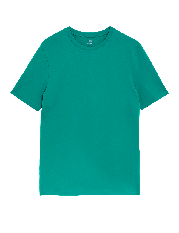 Regular Fit Pure Cotton Crew Neck T-Shirt