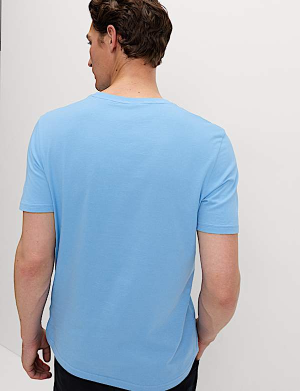 Regular Fit Pure Cotton Crew Neck T-Shirt