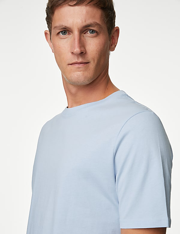 Regular Fit Pure Cotton Crew Neck T-Shirt