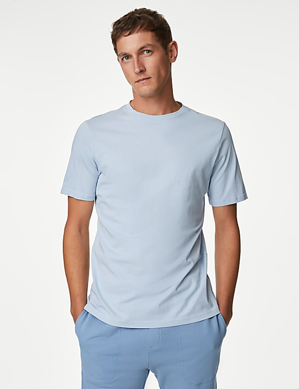 Regular Fit Pure Cotton Crew Neck T-Shirt