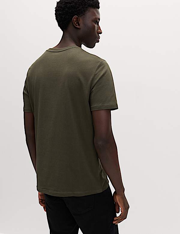 Pure Cotton Regular Fit Crew Neck T-Shirt
