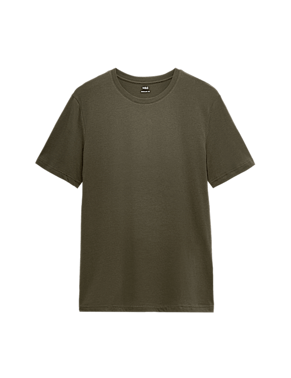 Pure Cotton Regular Fit Crew Neck T-Shirt