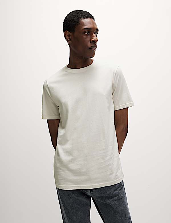 Regular Fit Pure Cotton Crew Neck T-Shirt