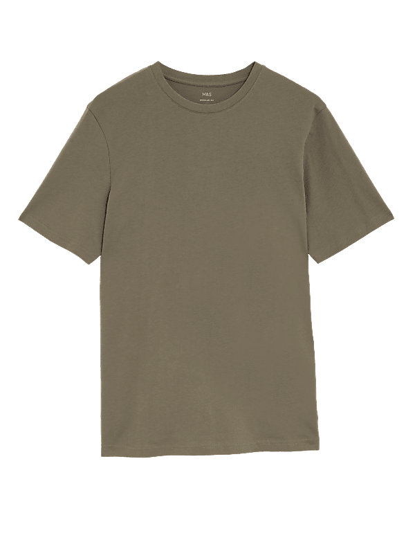 Regular Fit Pure Cotton Crew Neck T-Shirt